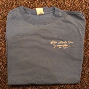 White marlin open size M t shirt